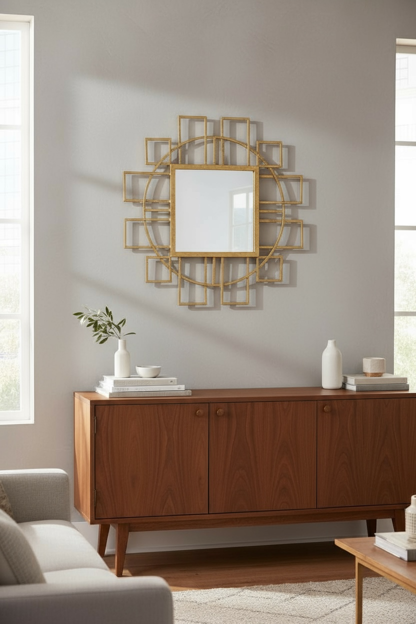 Vastus Gold Decorative Mirror