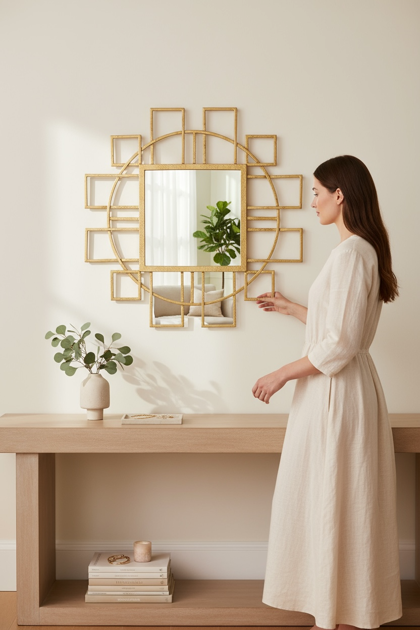 Vastus Gold Decorative Mirror