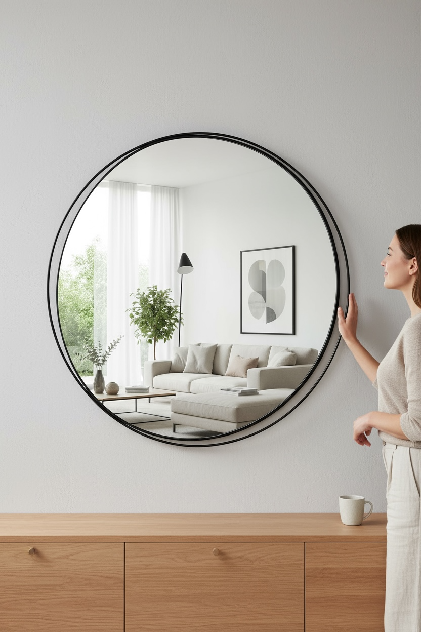 Black Metal Ring Dc Mirror