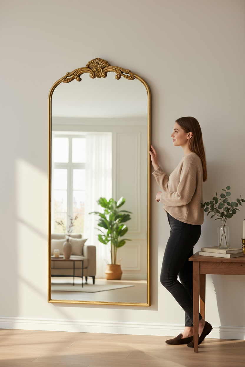 Gretbiz carved full length mirror