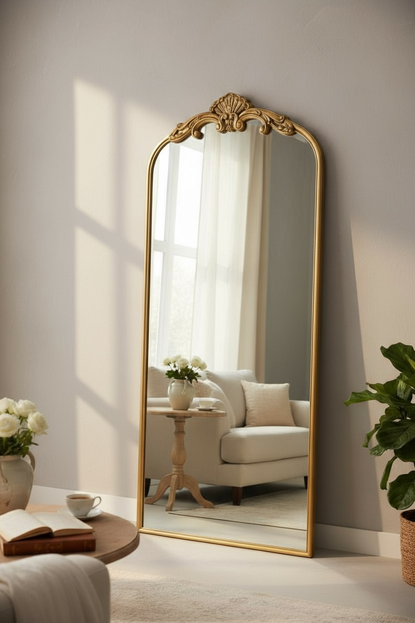 Gretbiz carved full length mirror