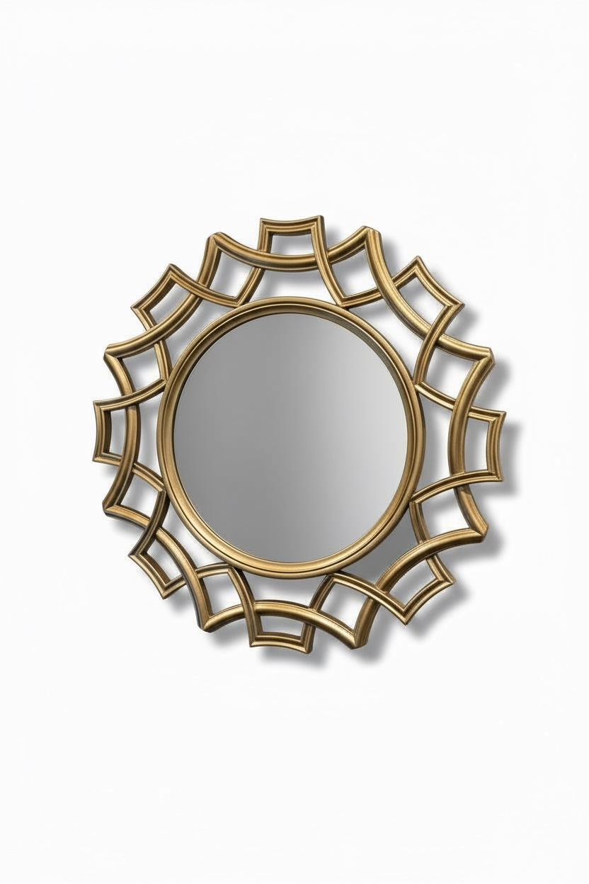 Fexflow gold decorative mirror