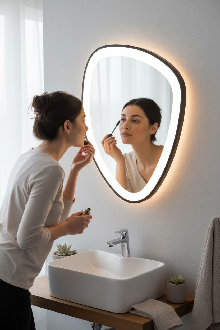 Drekon front and backlit mirror