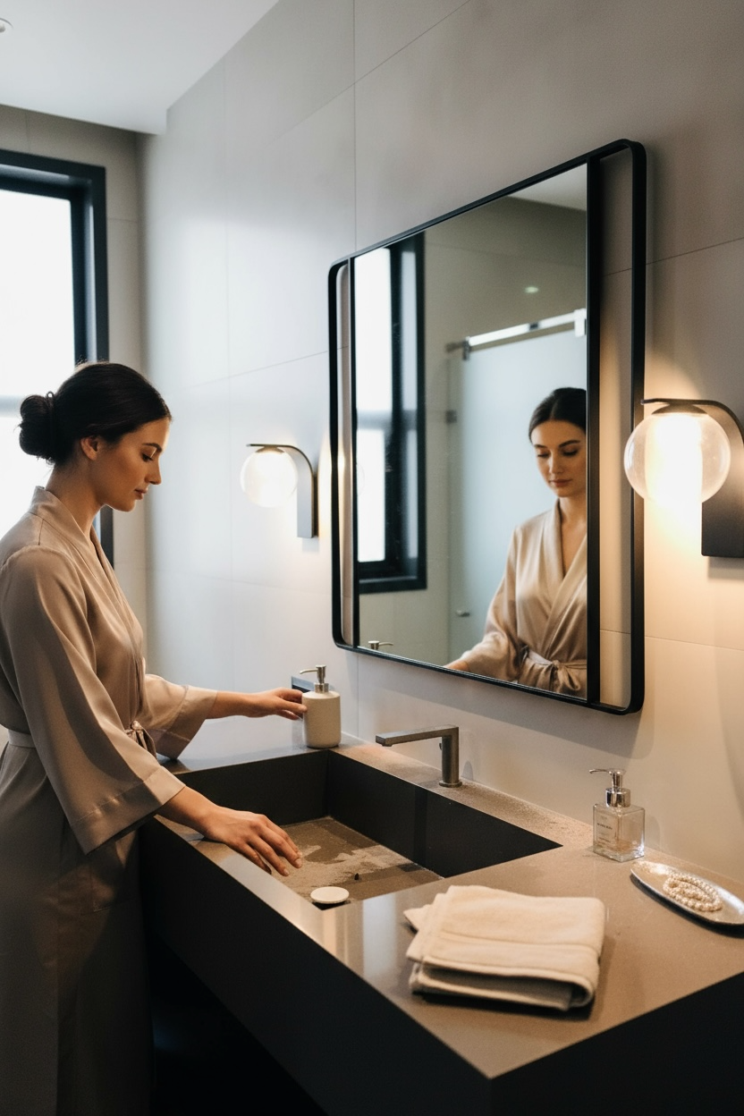 Black Ecocide Metal Mirror