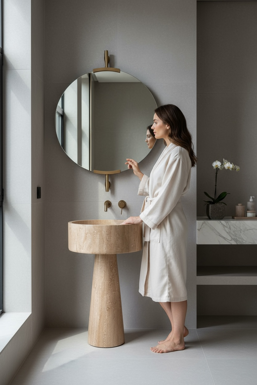 Mihold gold bathroom mirror