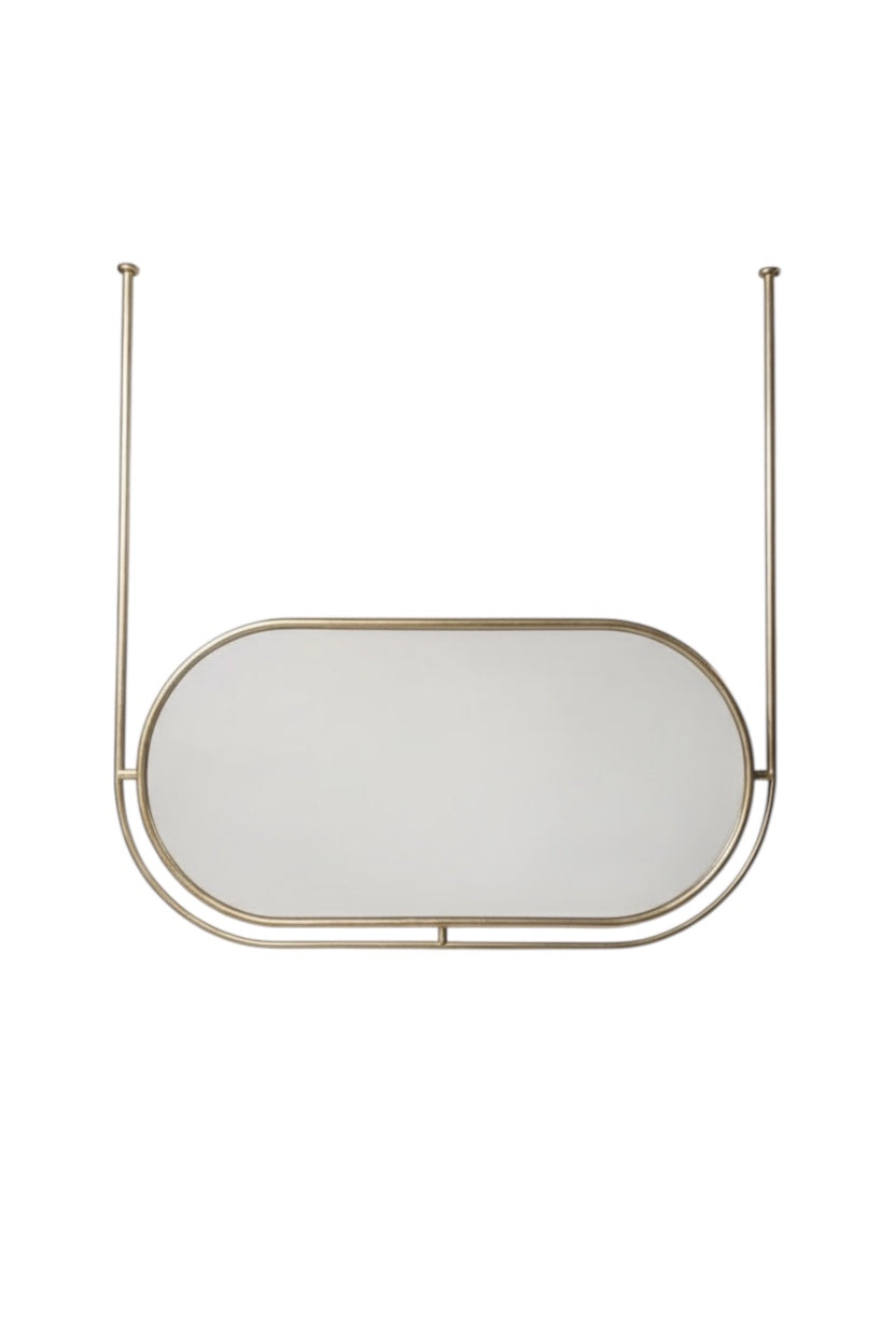 Herek gold suspended bathroom mirror