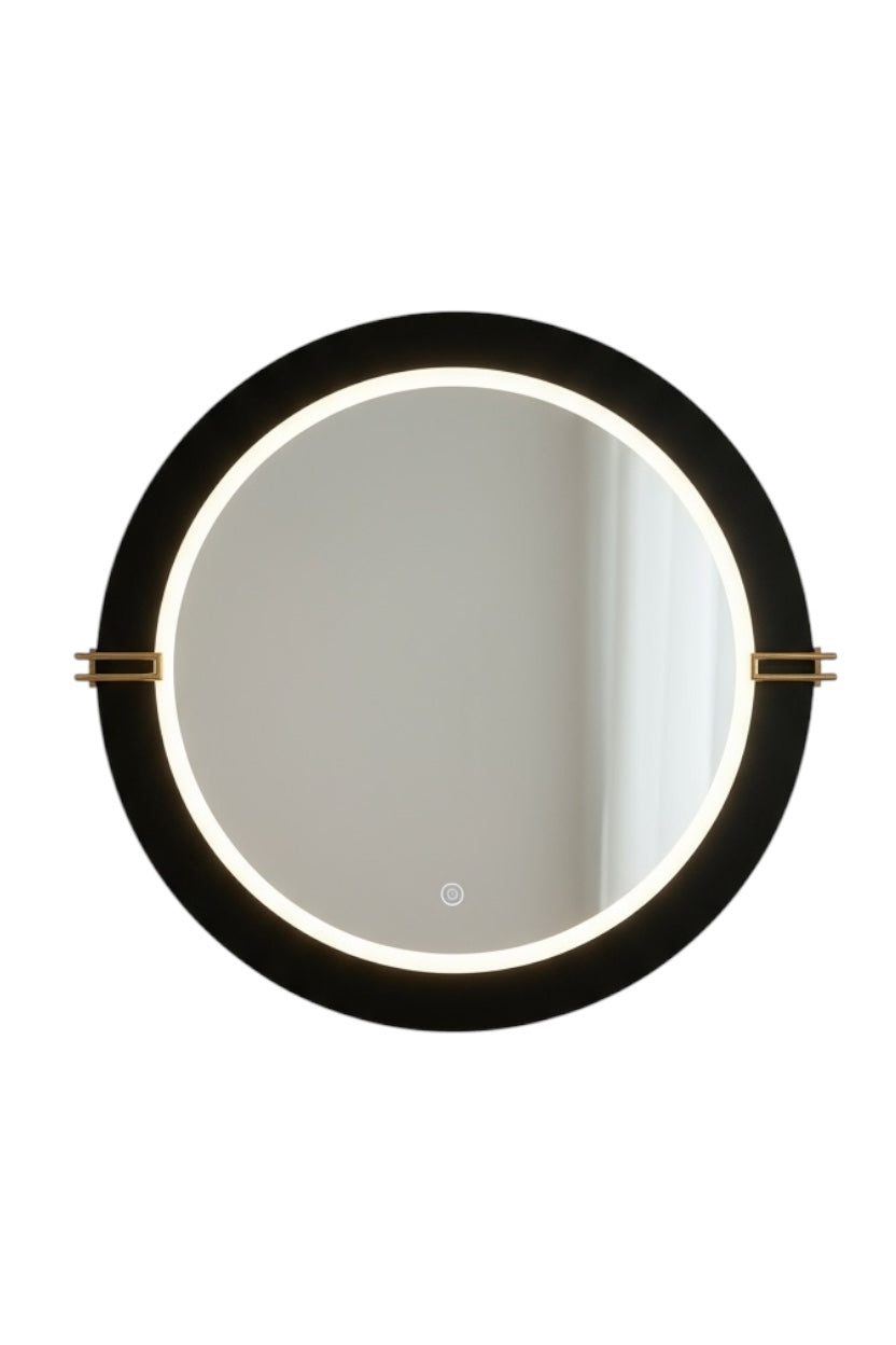 Zue Black and gold led mirror