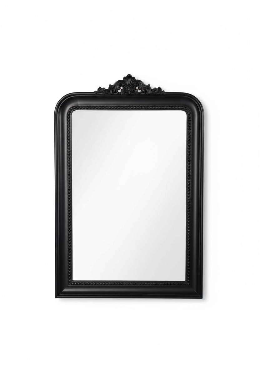 Black crown luxury mirror