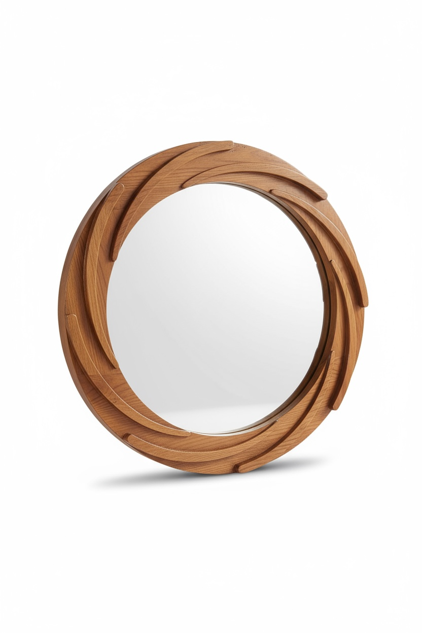 Teak Swing Decorative Mirror