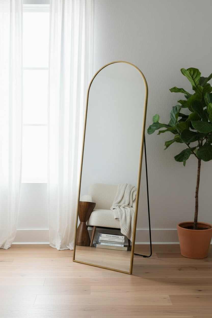 Zito Black & Gold Premium Standing Mirror