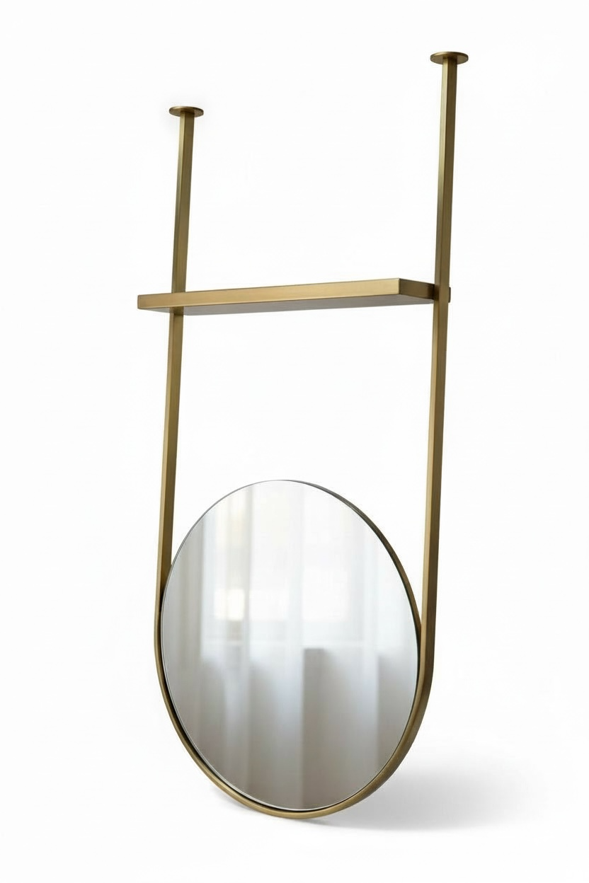 NestO brushed gold mirror