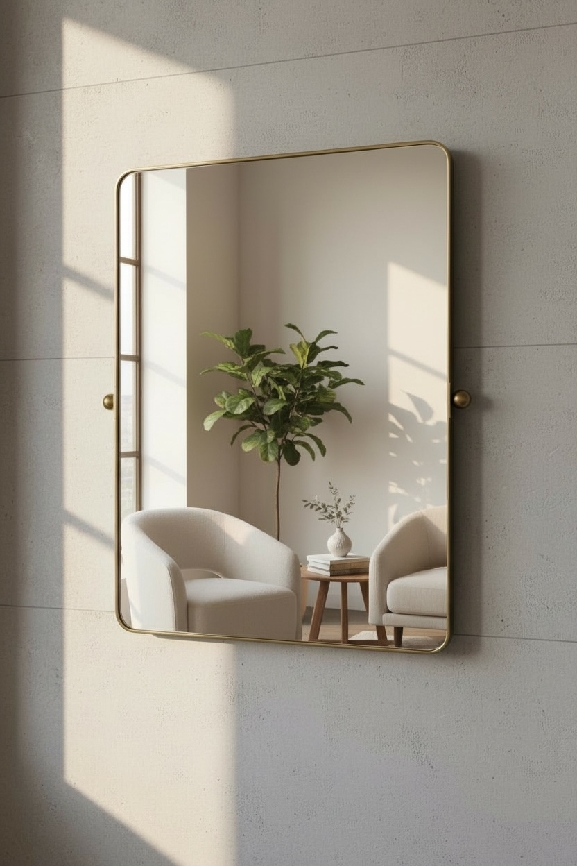 Big briz gold decorative mirror