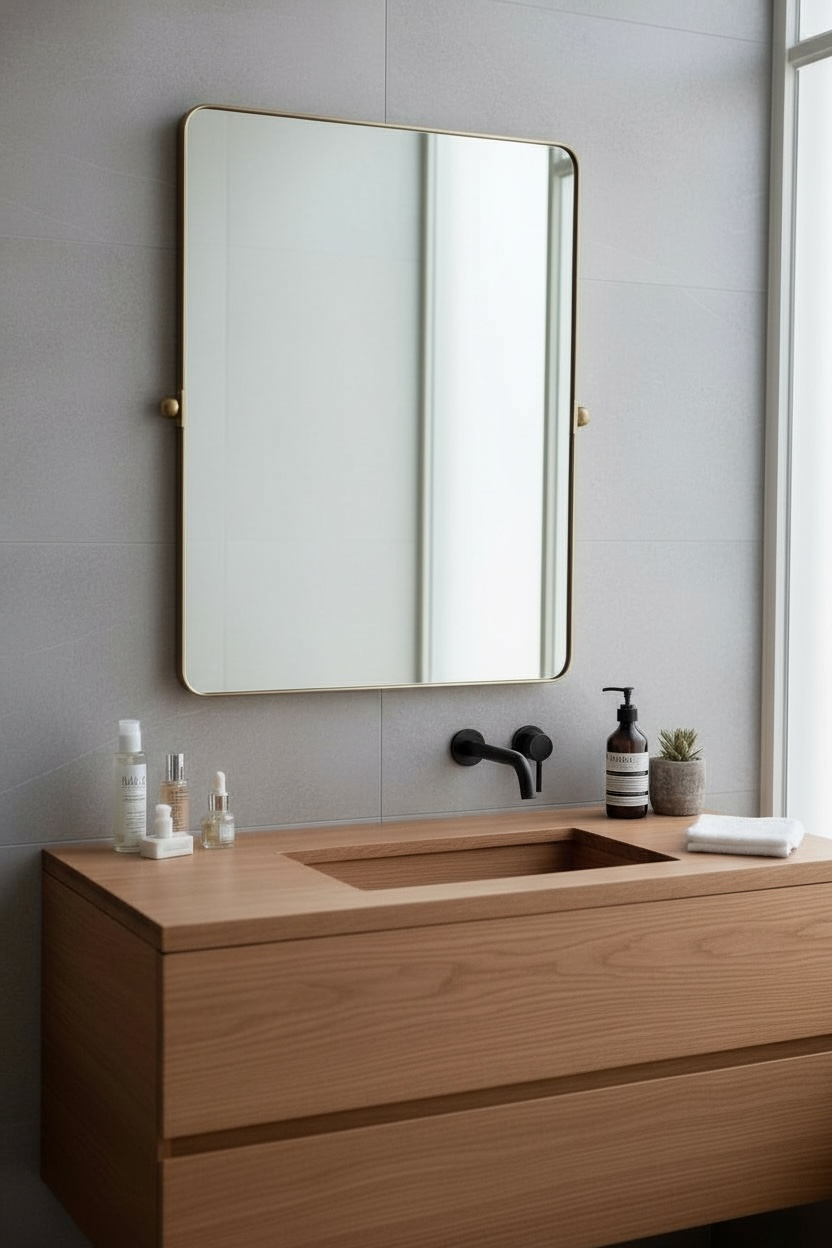 Big briz gold decorative mirror