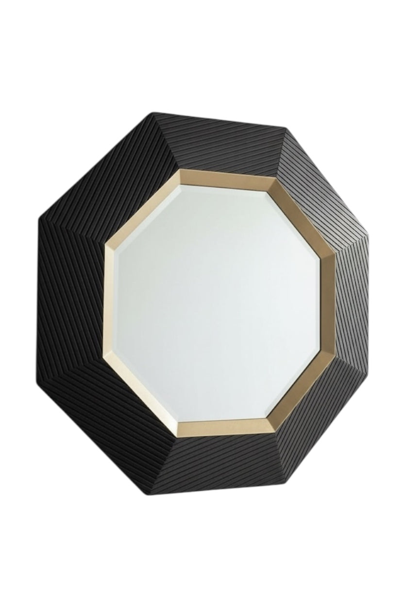 Black Hexgold decorative mirror