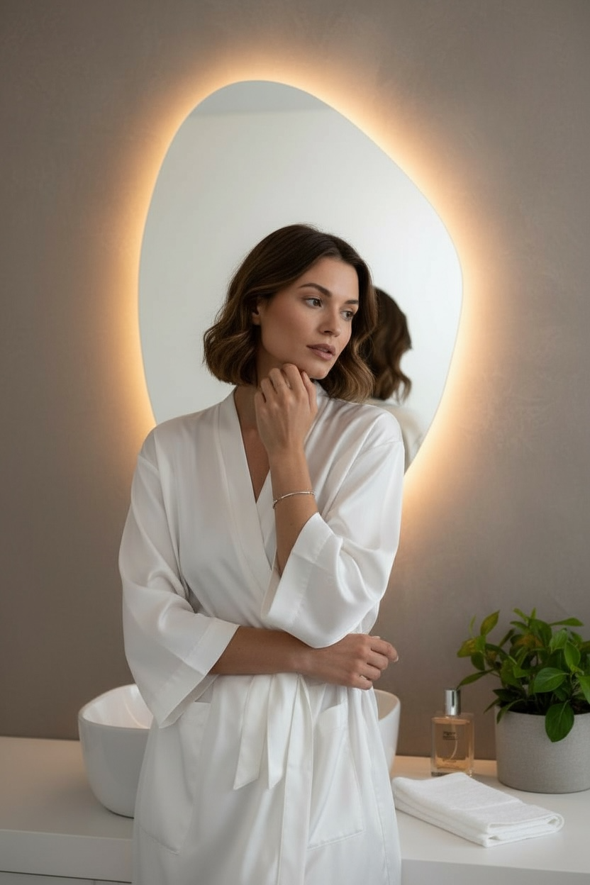 Stone Light Backlit Mirror