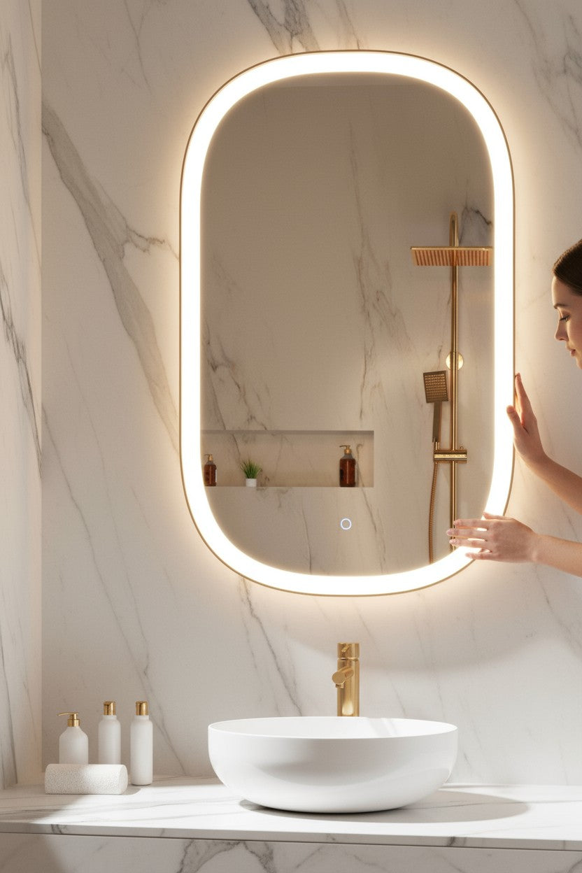 X07 Black PVD bathroom LED Mirror