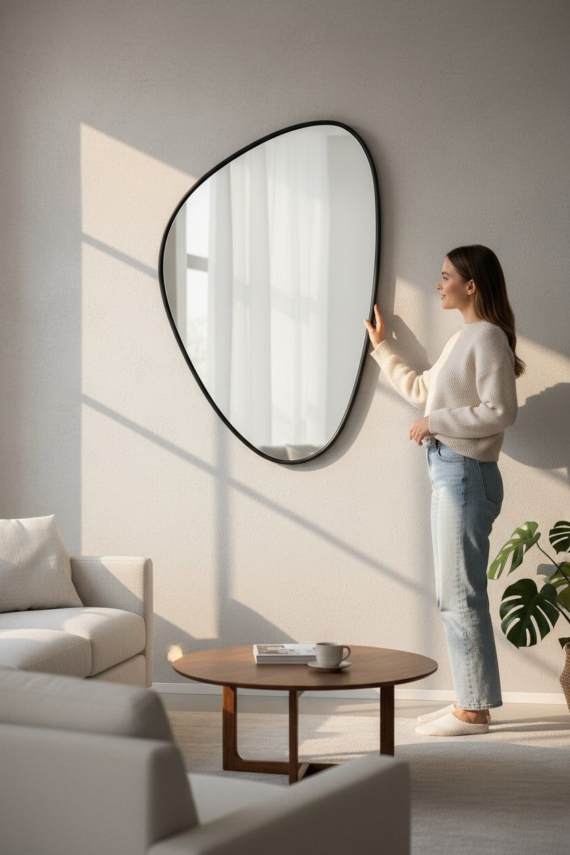 Organic Shaped Black ADC Mirror