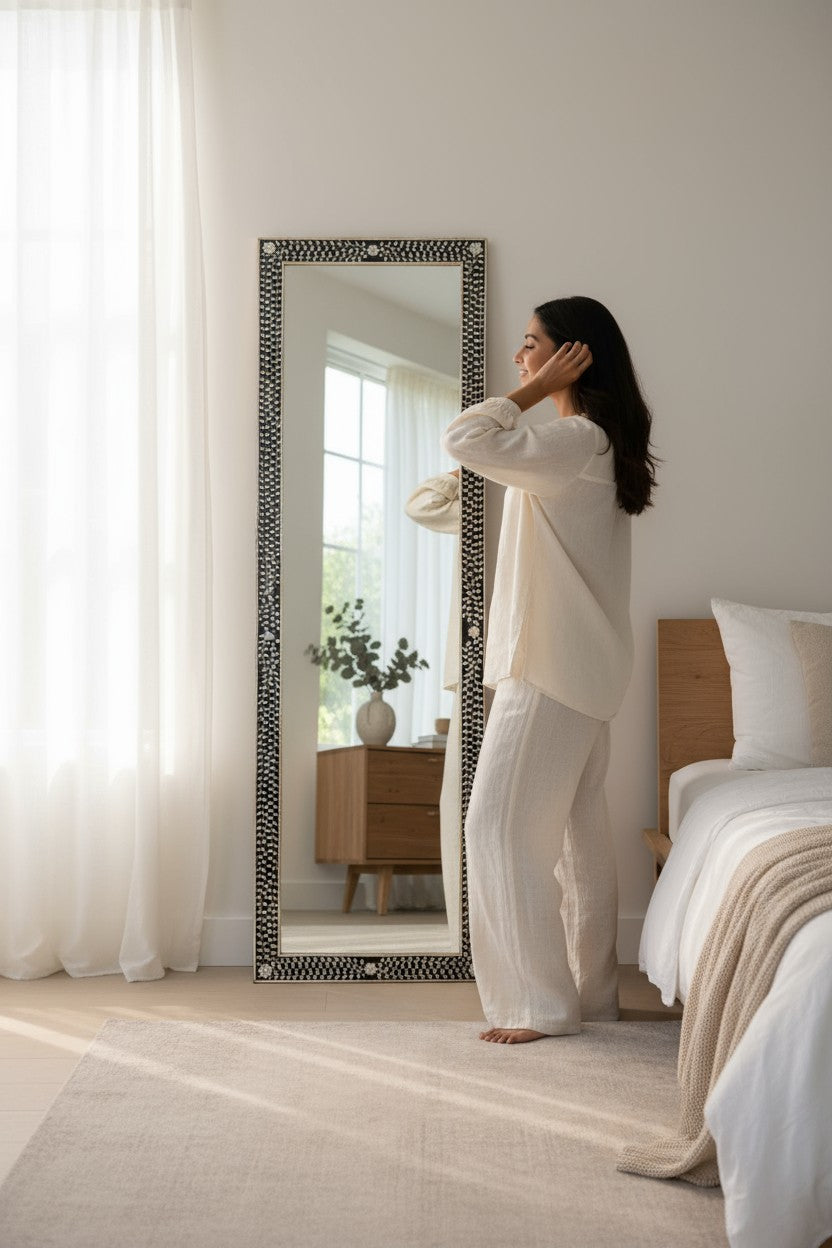 Blossom Full length mother of pearl mirror