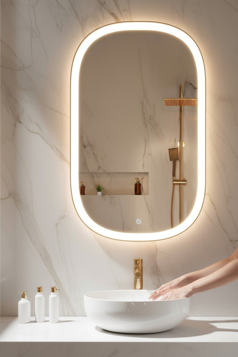 X07 Black PVD bathroom LED Mirror