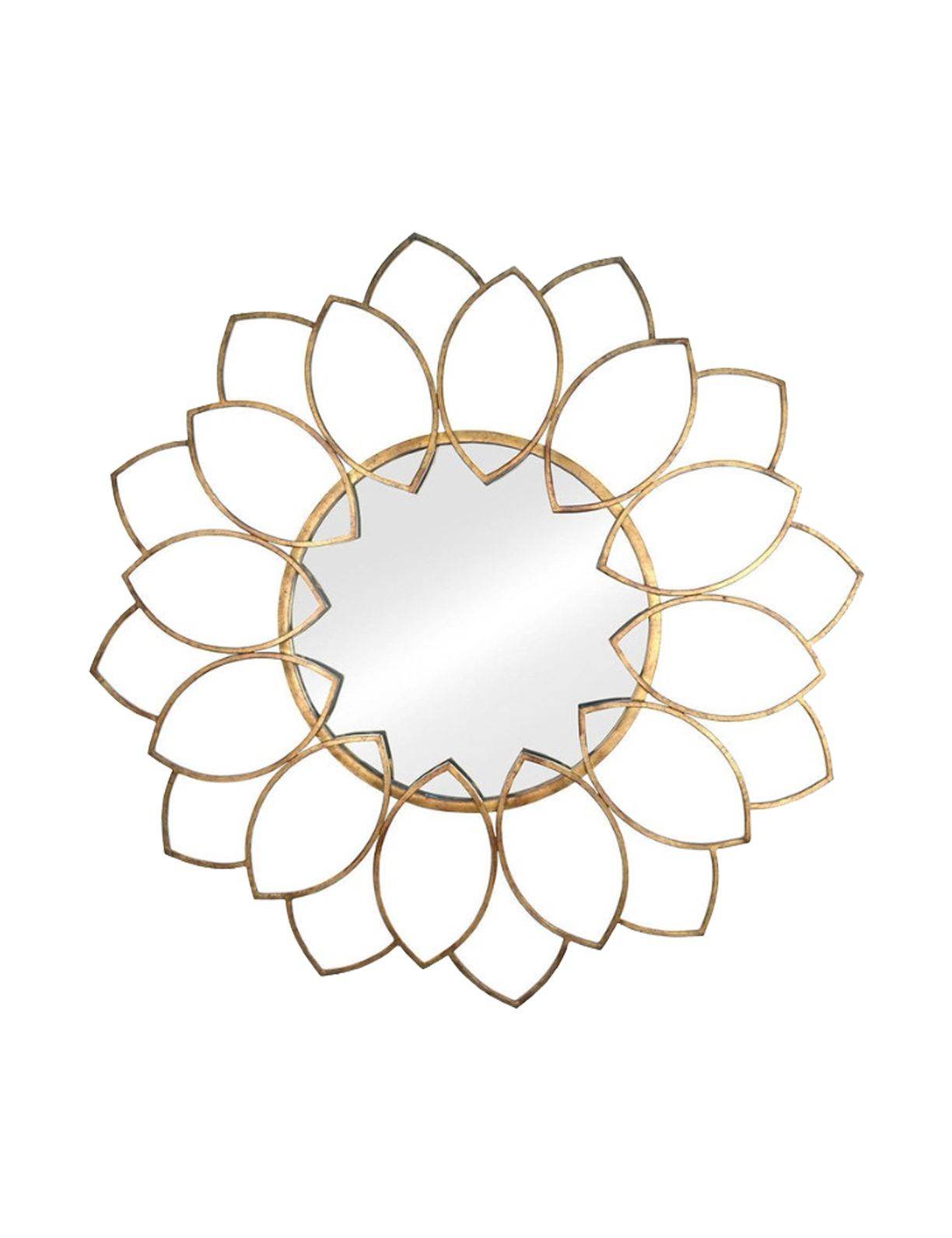 Golden Petals Decorative Mirror - Mirrorwalla