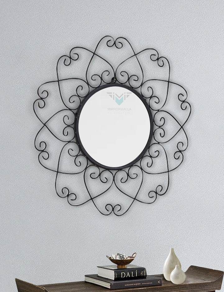 Black Metal F10 Decorative Mirror - Mirrorwalla
