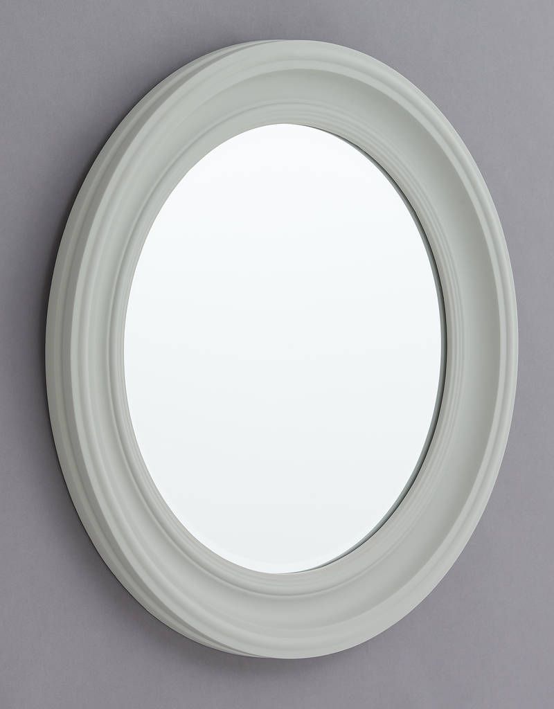 Matt White Decorative Mirror