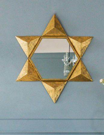Gold Hexagon Decorative Mirror - Mirrorwalla