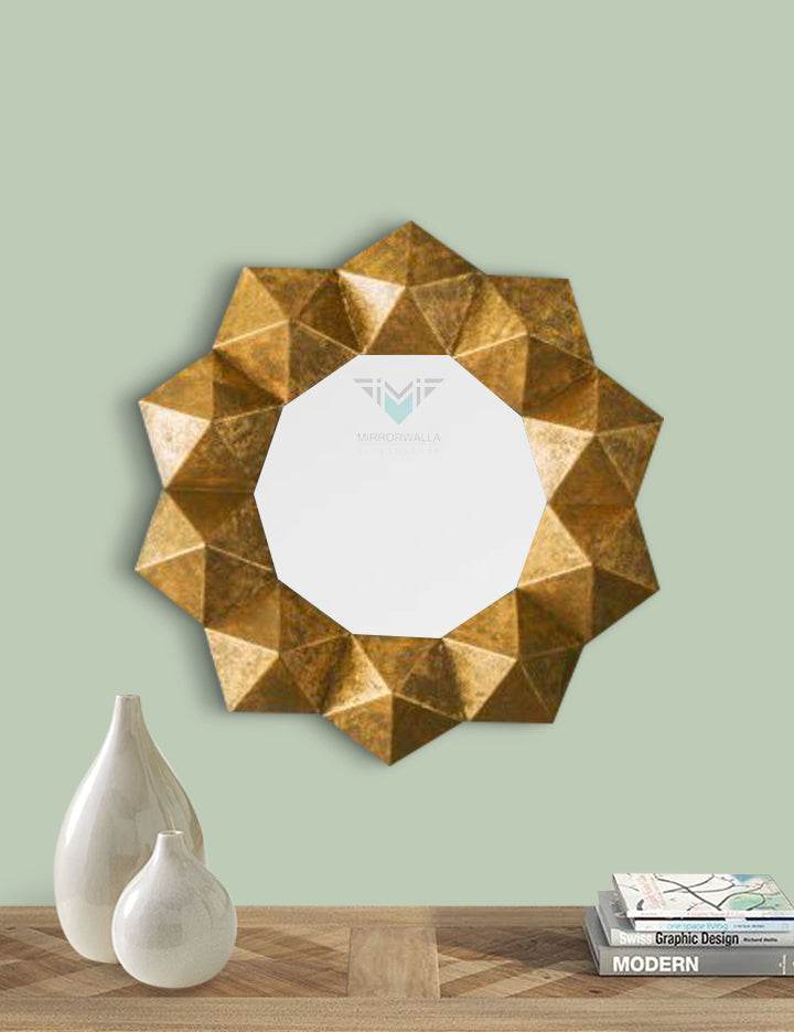 Gold Diamonds Decorative Mirror - Mirrorwalla
