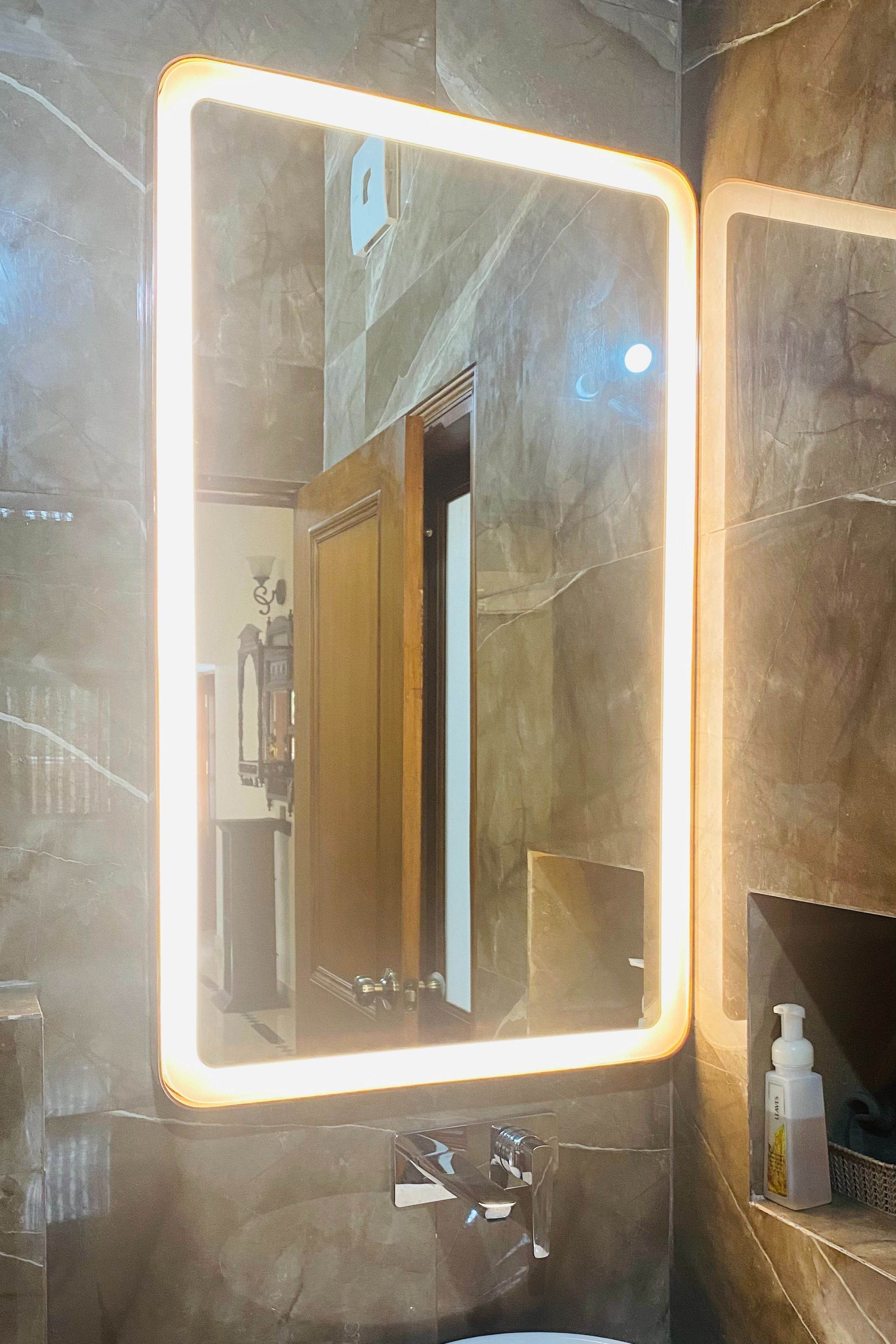LED Mirror With Copper Pvd Frame - Mirrorwalla