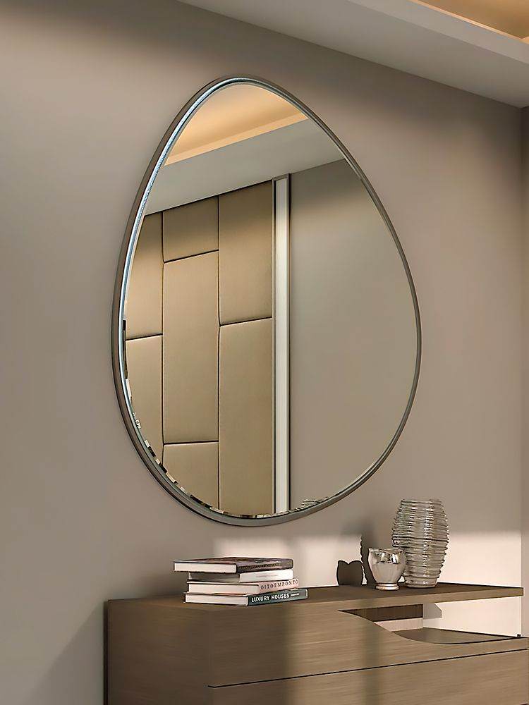 Silver Egg Decorative Mirror - Mirrorwalla
