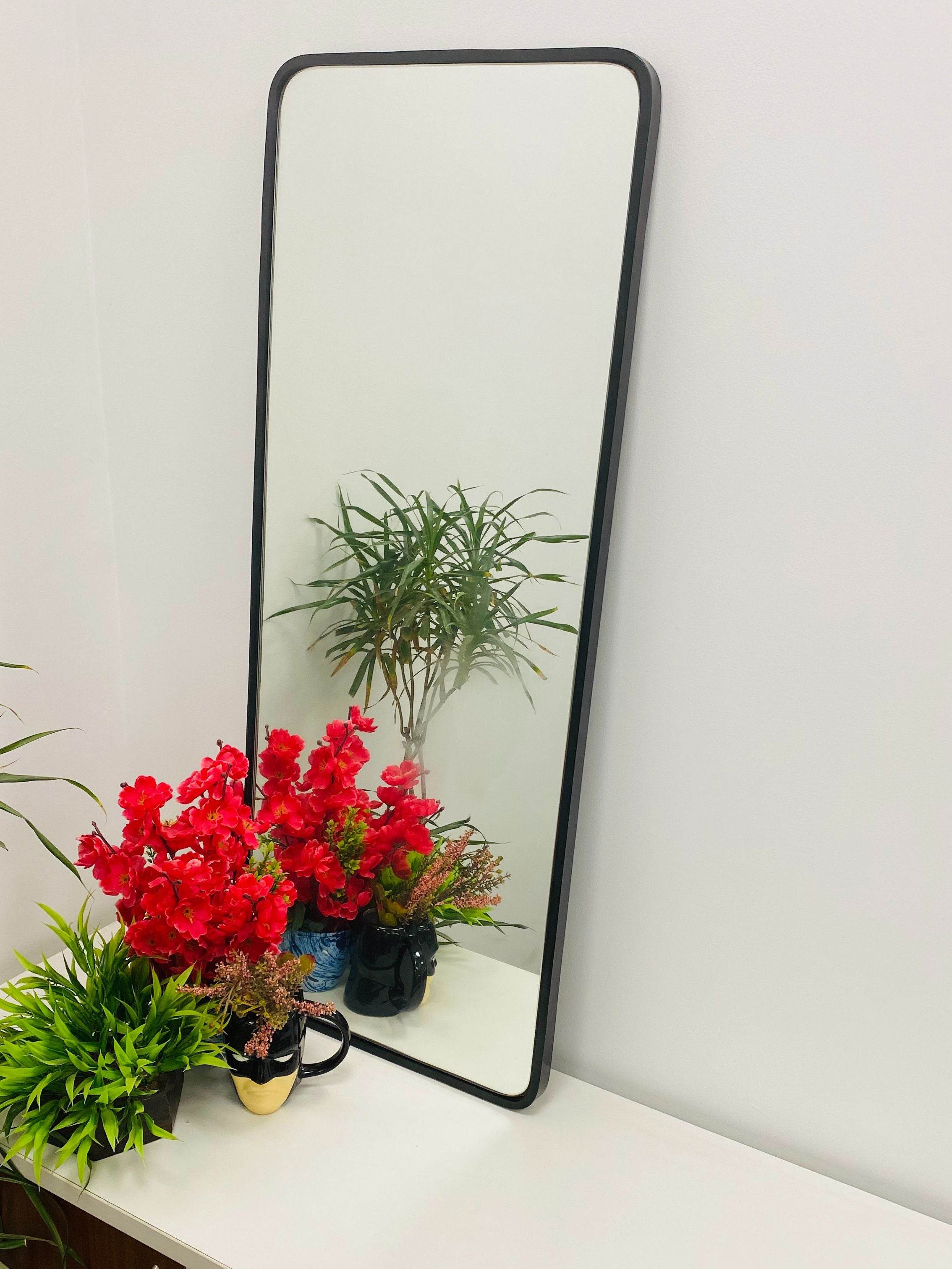 Long Black Powder Coated Mirror - Mirrorwalla