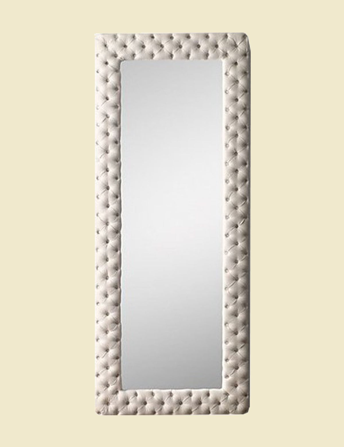 Quilted Leatherette Dresser Mirror