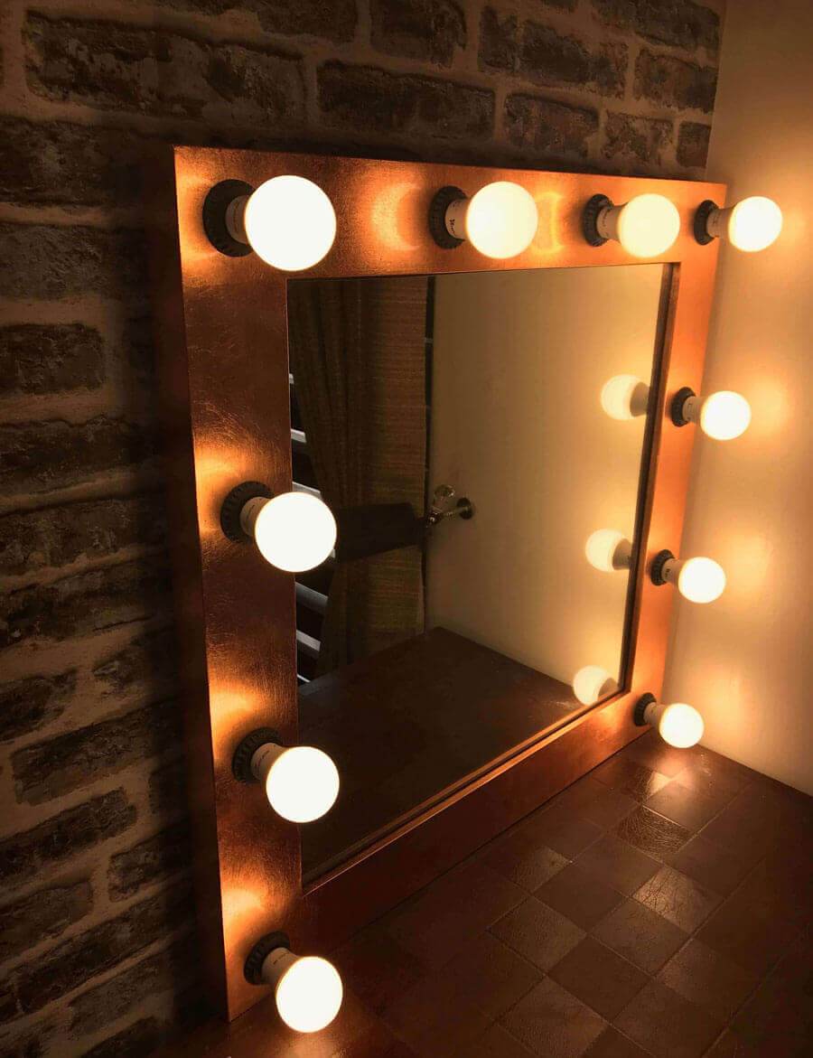 Copper leaf makeup mirror - Mirrorwalla