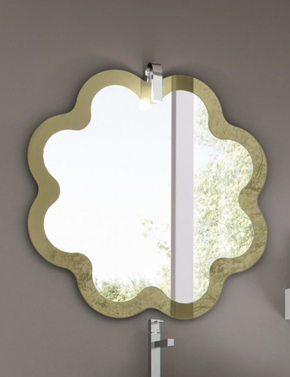 Peony Gold Decorative Mirror