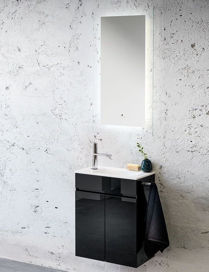 Sleek Black Bathroom Vanity