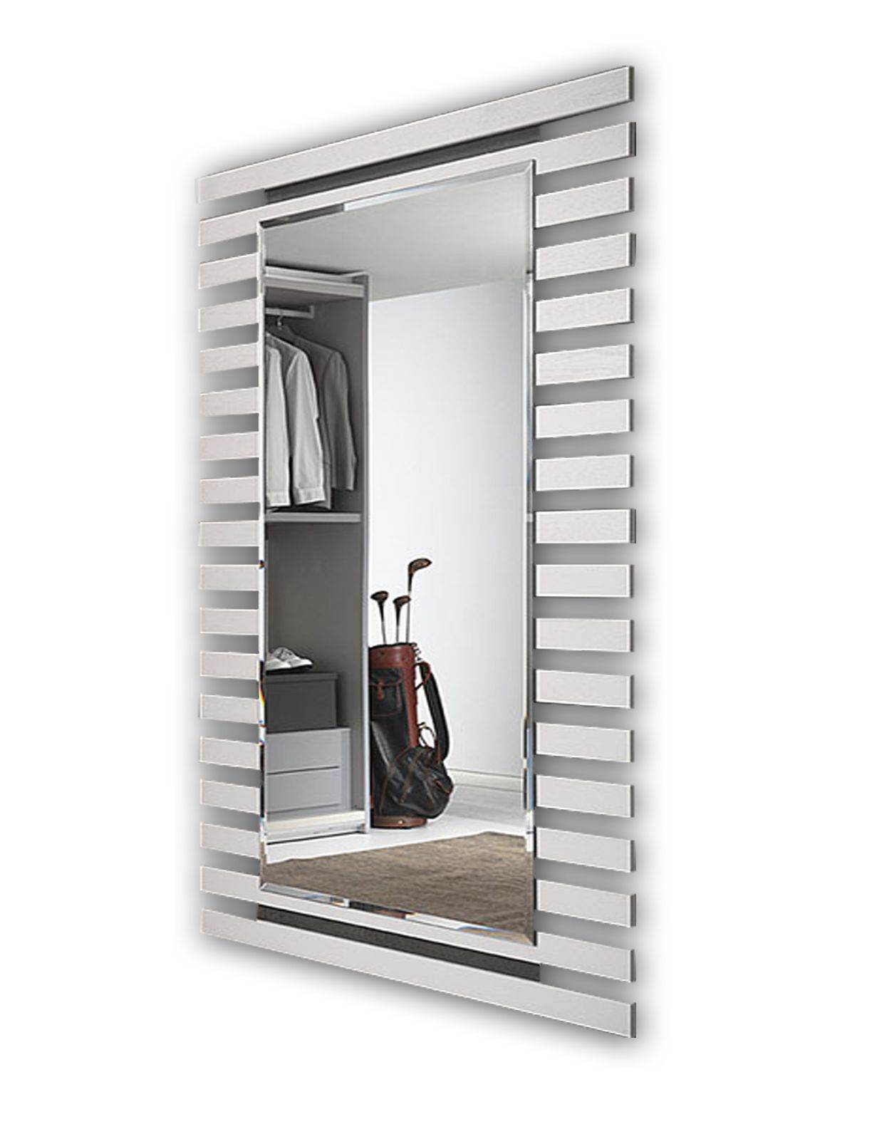 White Line Border Mirror - Mirrorwalla