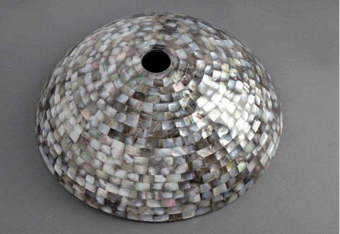 Black Motia Mother Of Pearl Wash Basin - Mirrorwalla