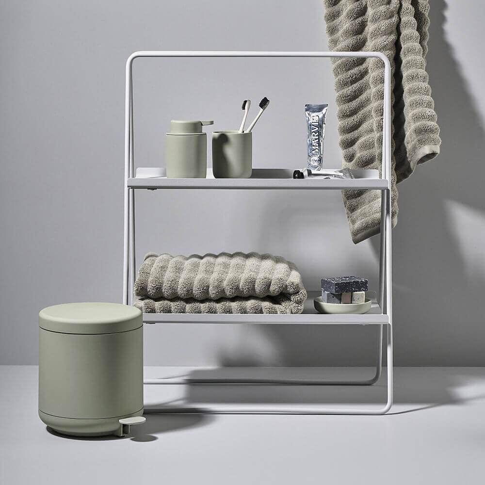 White PVD Coated Table Shelving Unit - Mirrorwalla