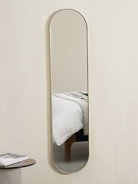Brass Capsule Led Mirror  Bathroom Mirror - Mirrorwalla