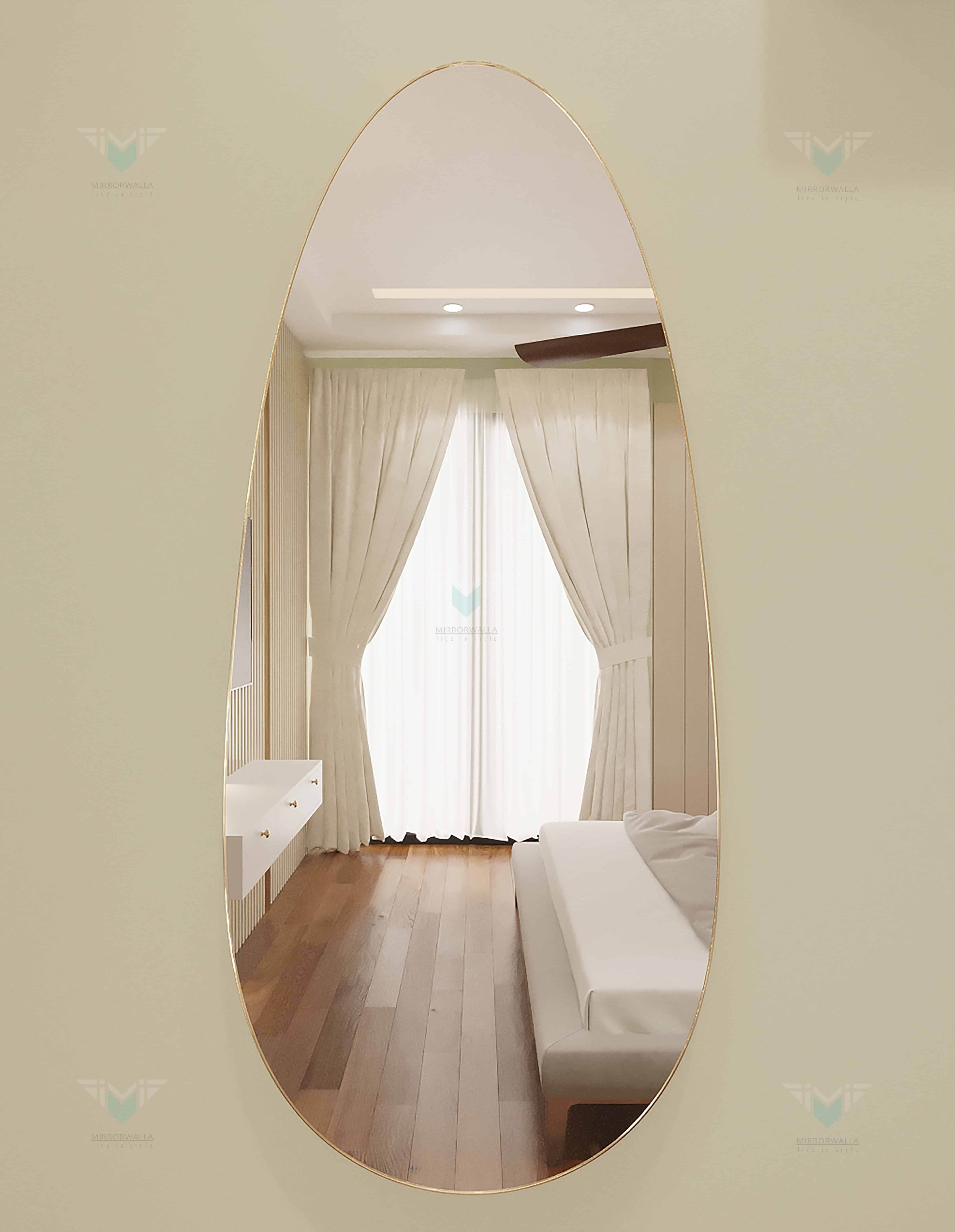 Gizlo Brass Pvd Long Mirror - Mirrorwalla