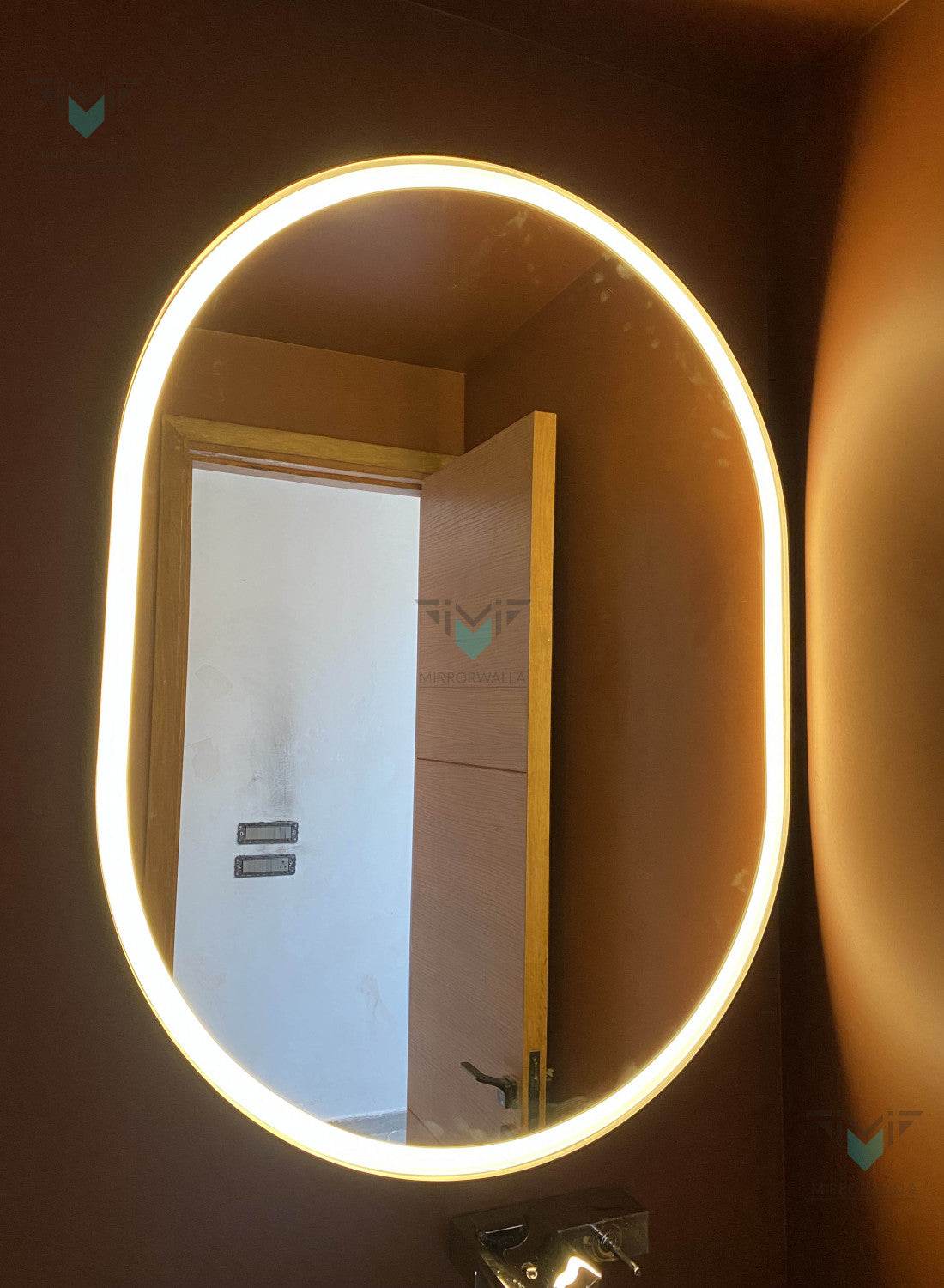 Black Pvd Frontlit Mirror - Mirrorwalla