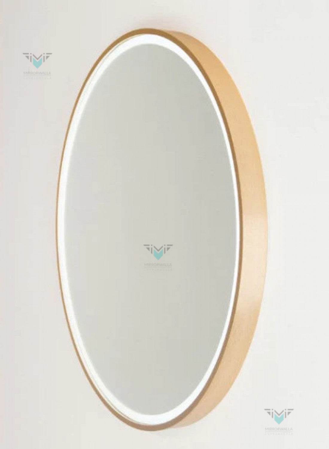 Mizco Premium Brass Pvd Mirror With D-fogger - Mirrorwalla