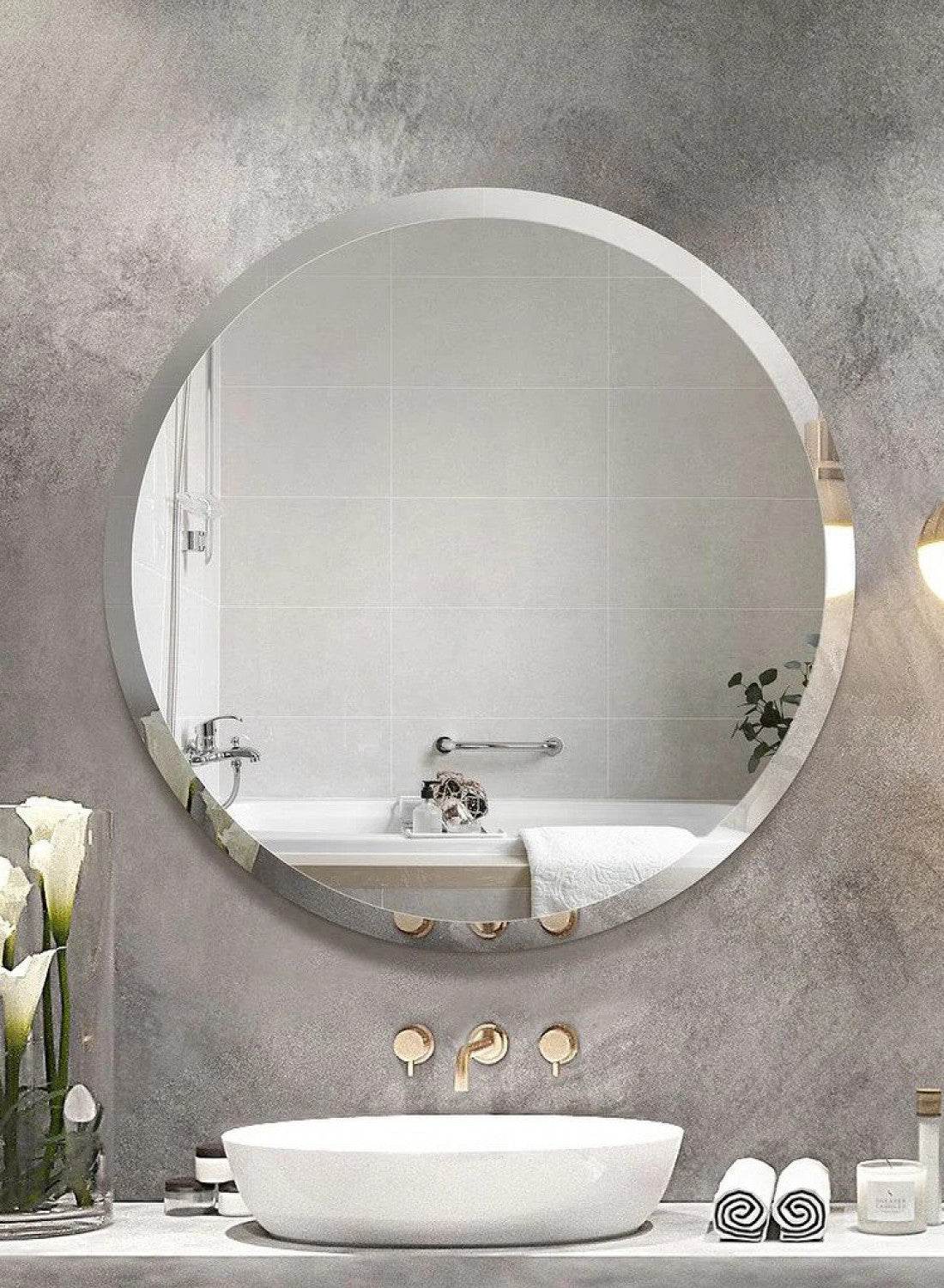 Beveled Round Mirror - Mirrorwalla