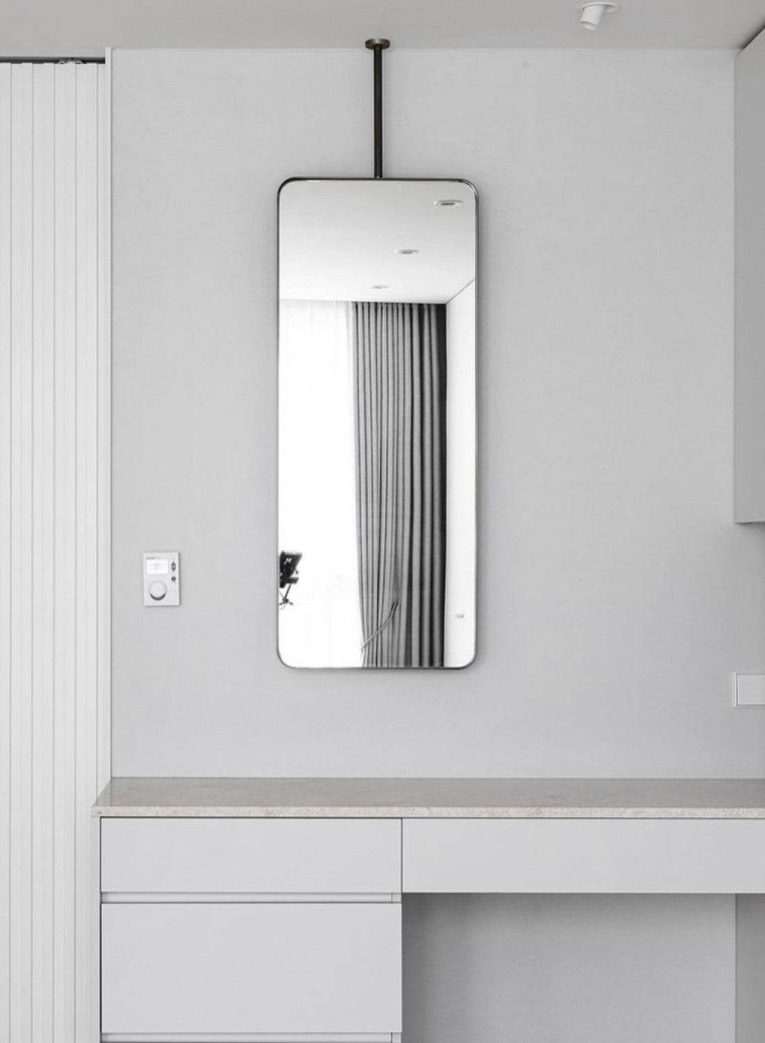 Suspended Black Pvd Mirror - Mirrorwalla