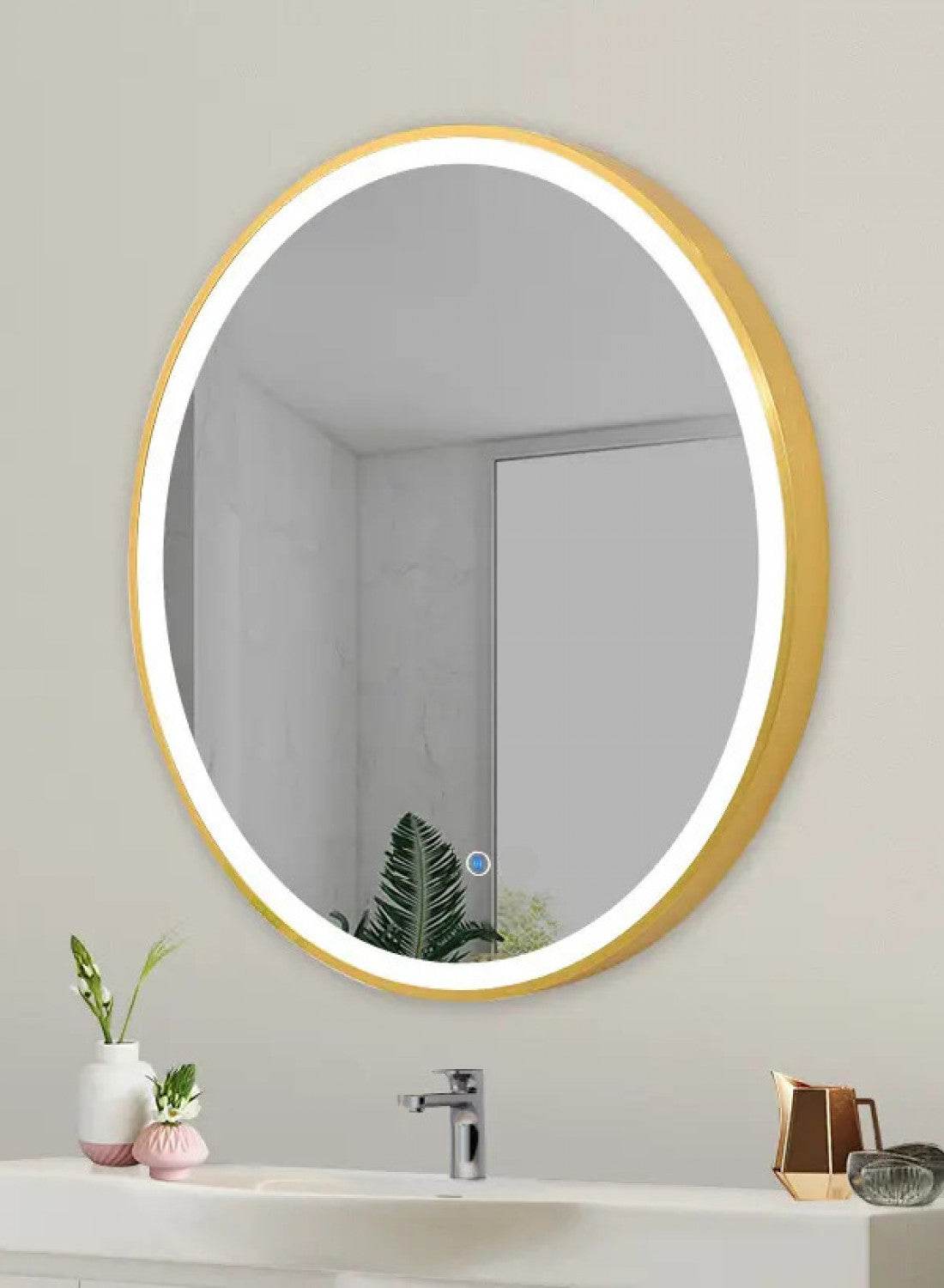 R-Gold Aluminium Led Mirror (Triple Led) - Mirrorwalla