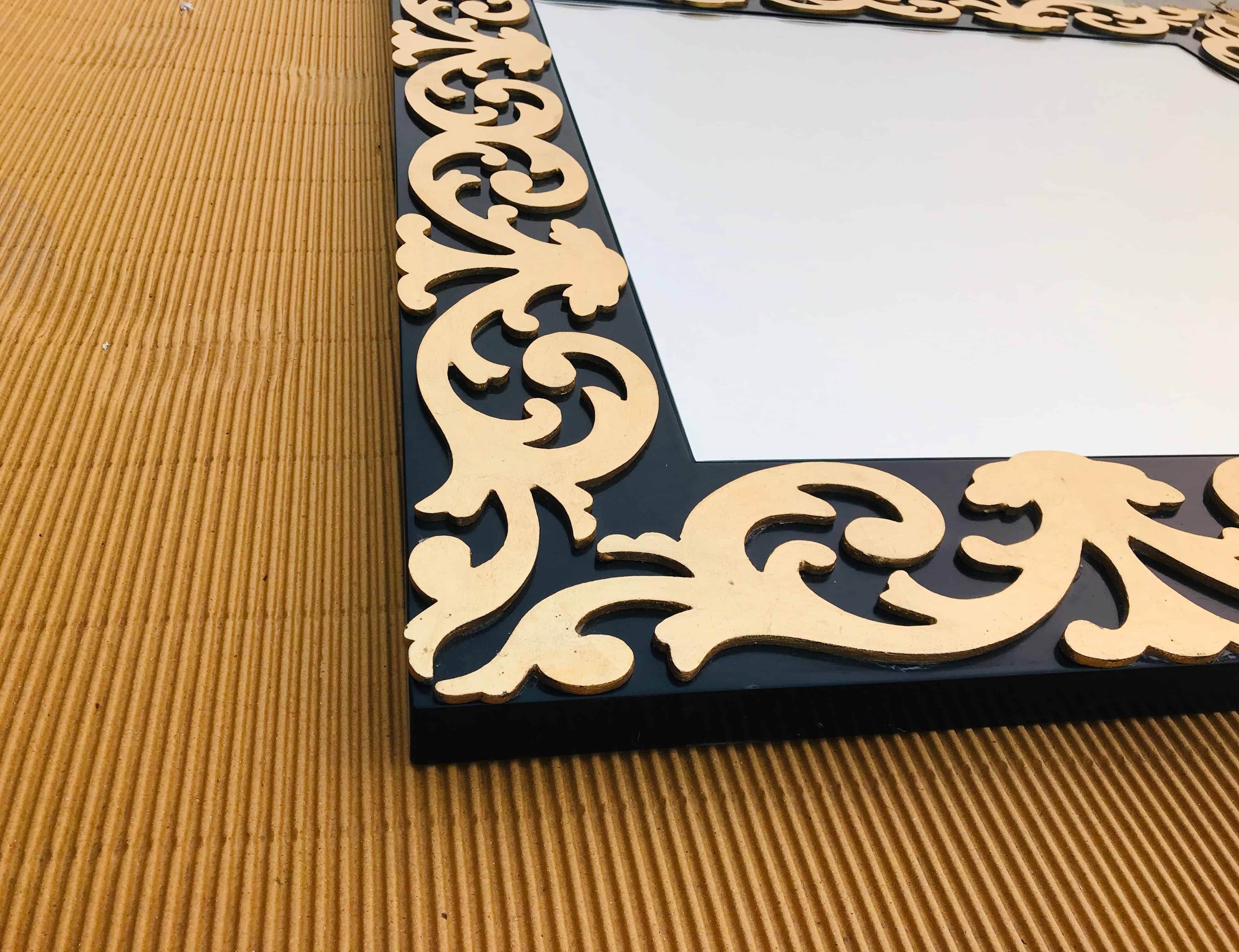 Mazzurie Black & Gold Mirror - Mirrorwalla