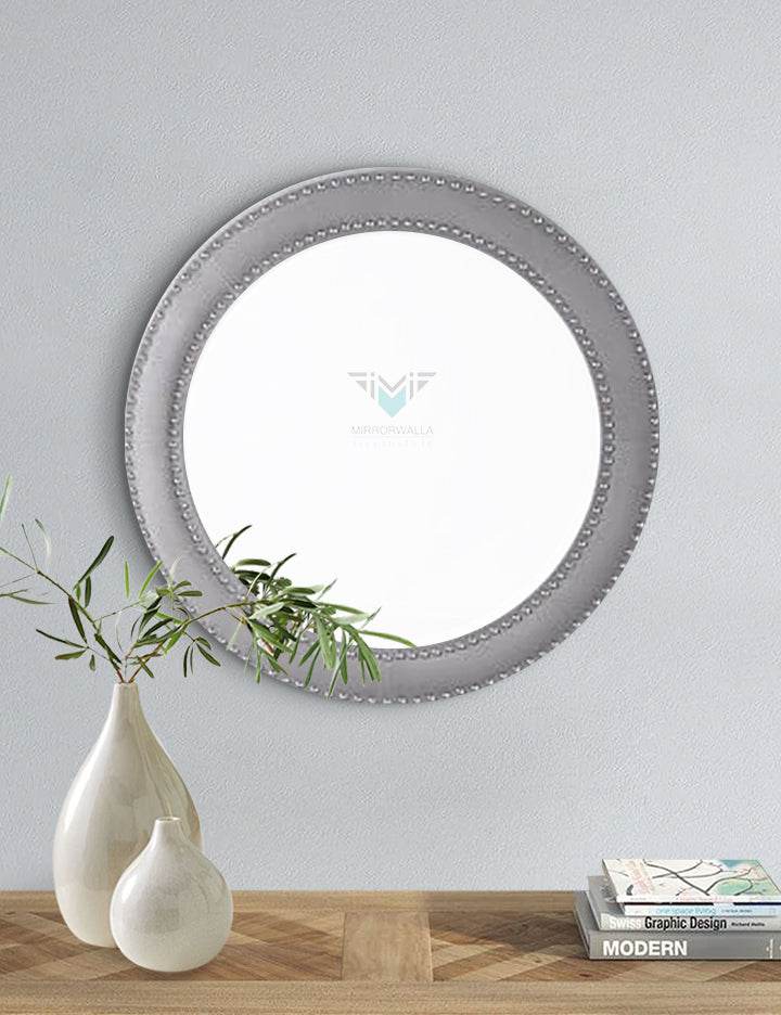 Round Velvet Decorative Mirror - Mirrorwalla