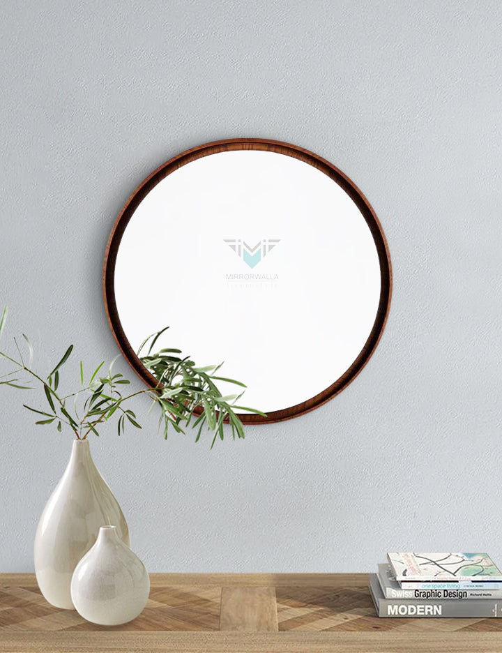 Teak-bowl Decorative Mirror