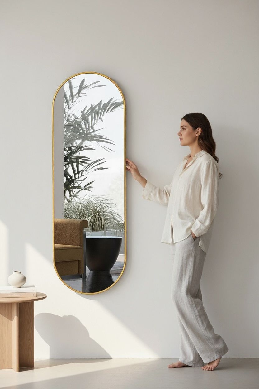 Big Gold capsule Aluminum Mirror