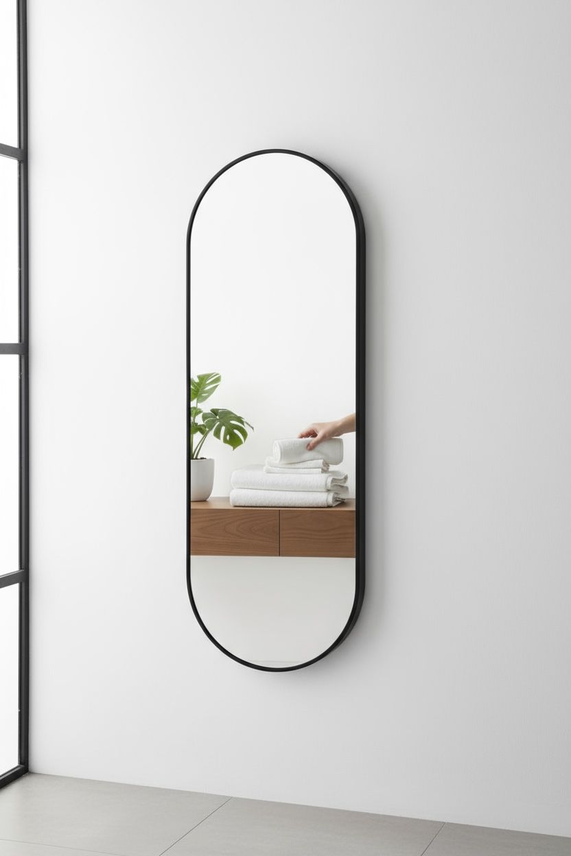 Big Black Capsule Aluminum Mirror